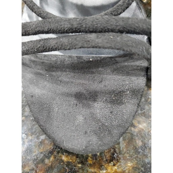 So Me Black Women's Suede Leather Strappy Block Heeled Casual Sandal Size US 9 - Picture 6 of 11